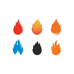 Fire flame Logo Template vector icon Oil, gas and energy logo