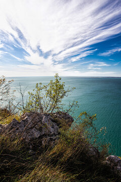 Rilke path near Duino in fall season, trieste