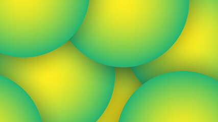 Abstract Modern Background with 3D Ball or Balloon Element and Yellow Green Color
