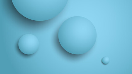 Abstract Modern Background with 3D Ball or Balloon Element and Soft Blue Color