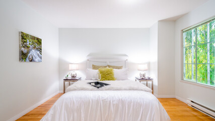 Beautiful and modern home and hotel bedroom interior design.