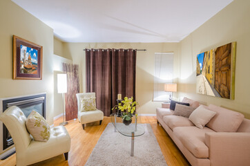 Interior design of a luxury living room