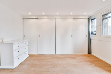 Accomadation with a wardrobe on a full wall
