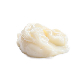 Fresh lard on white background