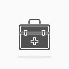 First Aid Kit icon. Solid Glyph style. Vector illustration. Enjoy this icon for your project.
