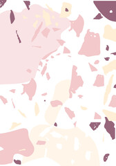 Terrazzo modern abstract template. Pink and