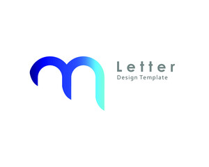 Letter M Logo Design Illustration Template. EPS 10 vector