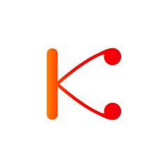 Letter K logo design icon template element