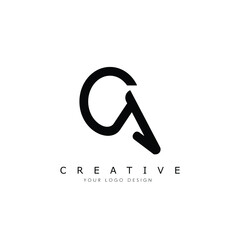 AC, CA Letter Logo Design with Creative Modern Trendy Typography