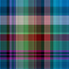 Colorful winter masculine seamless plaid texture. Multicolor space dyed effect checker background. Woven tweed pattern tile.  - obrazy, fototapety, plakaty
