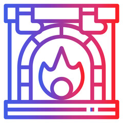 fireplace gradient icon