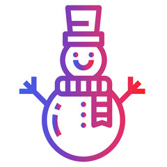 snowman gradient icon