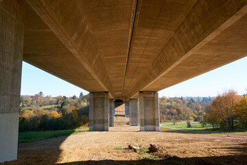 impressive shot under a highway bridge