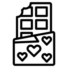 chocolate line icon
