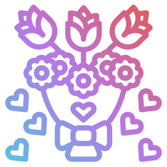 bouquet gradient icon