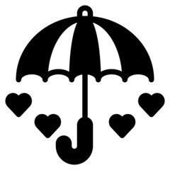 umbrella glyph icon