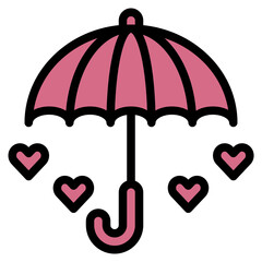 umbrella line icon