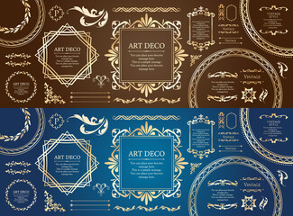 高級感のあるフレームデザイン　カードデザイン　アンティーク　ラグジュリー　ビンテージ	
