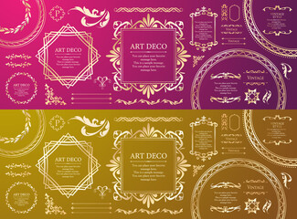 高級感のあるフレームデザイン　カードデザイン　アンティーク　ラグジュリー　ビンテージ	
