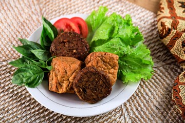 Tahu Tempe Bacem, One Various Indonesian Cullinary FOod Made from Soy Product, Tempeh and Tofu Seasoned with Various Spice. Taste Sweet and Delicious