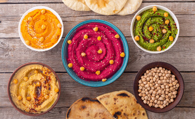 Declicious food from chickpea - hummus