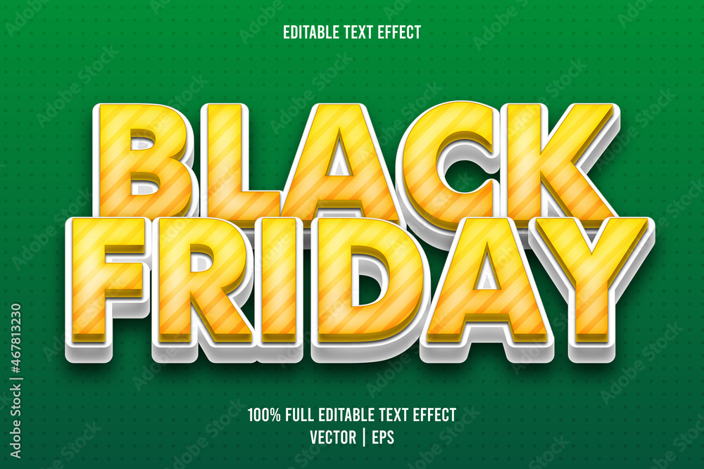 Canvas Prints Black friday editable text effect retro style