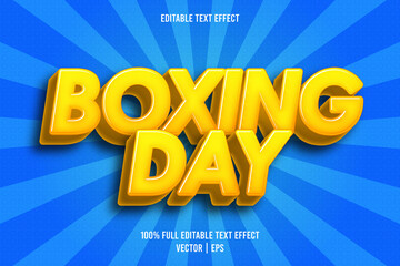 Boxing day editable text effect comic style