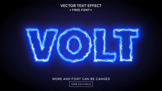 Volt editable text effect