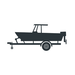 boat trailer vector art