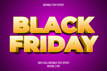 Black friday editable text effect retro style