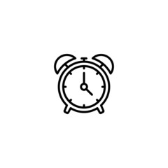 Alarm clock icon, clock icon vector