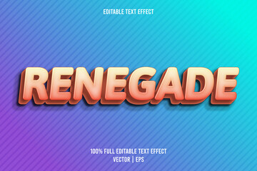 Fototapeta premium Renegade editable text effect cartoon style