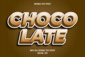 Chocolate editable text effect comic style