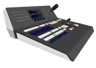 Switcher for  Video production and Streaming. Vision Mixer for Professional Broadcast. Control Panel of  Technical Director. Tool of Multi camera System.