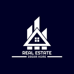 simple home real estate logo icon vector
