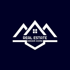 simple home real estate logo icon vector
