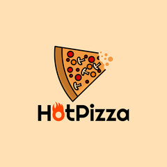 pizza logo. Nutritious delicious pizza. suitable for pizza business logo