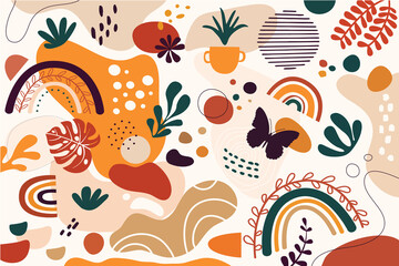   Color splash abstract background for design.Template banner and cover for social media ad, template special promo new arrival sale. © donnaya92