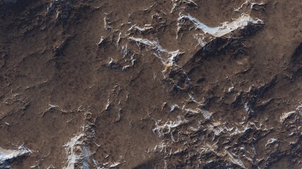 Obraz premium texture of a distant planet, texture of an exo-planet, realistic texture of the surface of an alien planet, top view of the planet surface, abstract texture 3d render