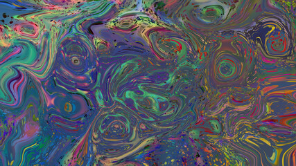 Abstract fantasy textured multicolored background