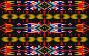Oriental traditional ikat ethnic textile pattern Design for book cover,background,carpet,wallpaper,clothing,wrapping,Batik,fabric,Vector illustration embroidery style.
