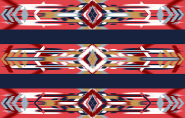 Oriental traditional ikat ethnic textile pattern Design for book cover,background,carpet,wallpaper,clothing,wrapping,Batik,fabric,Vector illustration embroidery style.