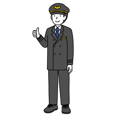 Male pilot illustration: Occupation