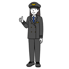 Female pilot illustration: Occupation
