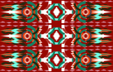 Oriental traditional ikat ethnic textile pattern Design for book cover,background,carpet,wallpaper,clothing,wrapping,Batik,fabric,Vector illustration embroidery style.