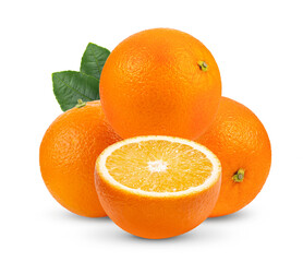 Orange fruit isolated on white background