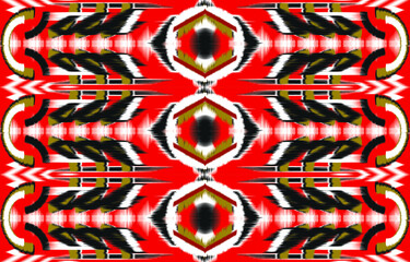 Oriental traditional ikat ethnic textile pattern Design for book cover,background,carpet,wallpaper,clothing,wrapping,Batik,fabric,Vector illustration embroidery style.