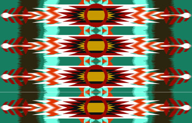 Oriental traditional ikat ethnic textile pattern Design for book cover,background,carpet,wallpaper,clothing,wrapping,Batik,fabric,Vector illustration embroidery style.