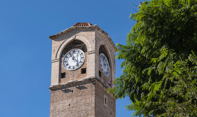 old clock tower. buyuk saat. adana, turkey.