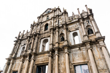 Ruins of St. Paul's a famous place in Macao, China. The place is one of the UNESCO World Heritage.